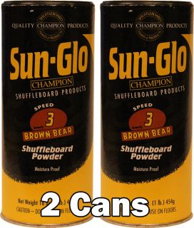 Sun Glo 3 Brown Bear Shuffleboa​rd Table Powder Wax 2