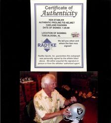 Ken Stabler Autographed Oakland Raiders Proline Helmet
