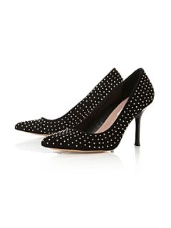 Dune Baby Gurl Studded Aimee Court Shoes Black   House of Fraser