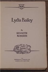 Lydia Bailey by Kenneth Roberts 1947 Hardcover Barbary Pirates