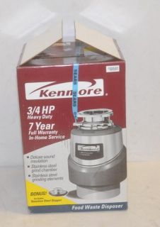 Kenmore 60581 3 4 HP Garbage Waste Disposer