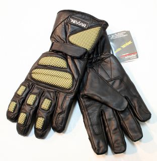 New Kevlar Padding Motorcycle Riding Racing Gloves Leather Velcro
