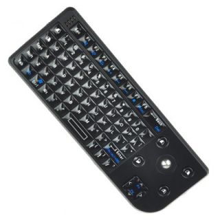 RF Laser Pointer Keyboard w Mouse Trackball Blk for Laptop PC