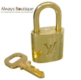 Authentic Louis Vuitton Golden Brass Lock Key Set 301