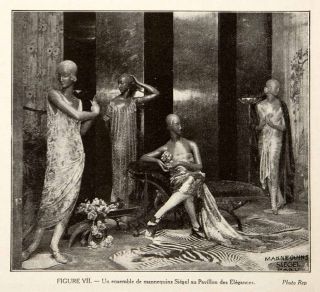 1925 Print Siegel Stockman Mannequin Dress Pavilion Elegance Paris