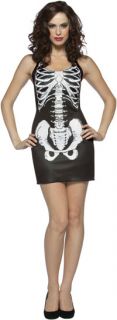 Womens 4 10 Tank Dress Skeleton Costume Sexy Hallowee