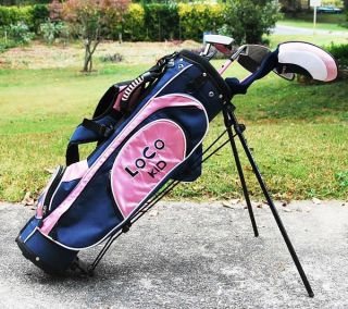Golf Clubs Girls Dunlop Loco Kid Golf Set with Stand Bag