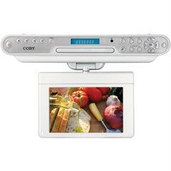 Kitchen Cabinet CD TV DVD Radio Player Combo with Drop Down LCD