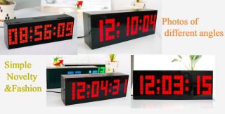 Big Jumbo LED Snooze Wall Desk Alarm Day of Week Calendar Clock