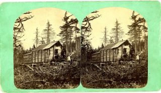 RUTLAND VERMONT STEREOVIEW MT KILLINGTON HOUSE 300 FT BELOW SUMMIT