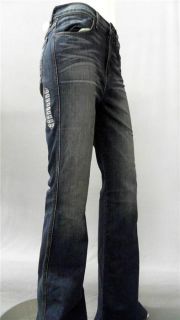 Brand Kiki Misses 28 Stretch Stone Wash Wide Leg Jeans Blue Denim