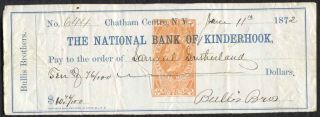 Bank Check Chatham Centre New York RN E4