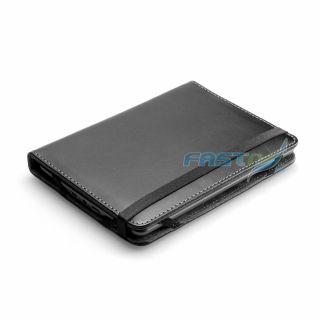 Leather Case Cover Wallet with Hand Grip for Kindle Paperwhite