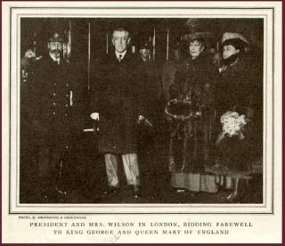 1927 Image of President Wilson with King George Mary