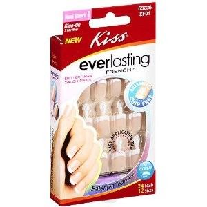 Kiss Everlasting French Manicure Kit Real Short for Regular Nails 24