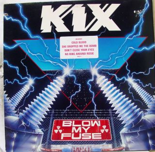 Kix Blow My Fuse LP Promo Vinyl 81877 1 VG 1988