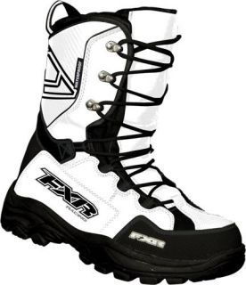 FXR Mens x Cross Snowmobile Boot Black White 9