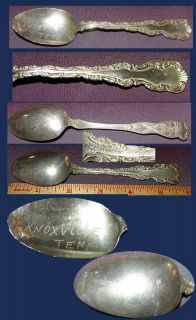 Knoxville Tennessee Souvenir Sterling Spoon Louis XV as Is Bowl Dented