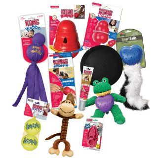 KONG Favorites Dog Toys and Treats Combo Pack (Colors Vary)