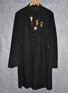 vintage Masonic Freemasonry Knight Templar frock coat medals regalia