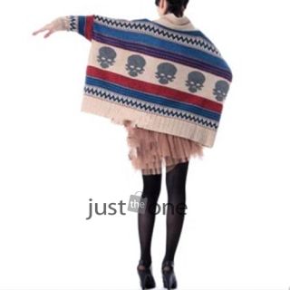 Tribal Oversized Knit Bat Sleeve Sweater Coat Knitwear Cardigan