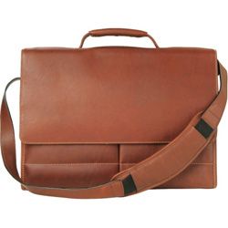 New Korchmar Leather F1113 Magnetite Flap Over Briefcase $475