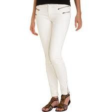 Ksubi Biker Jeans in White Rinse Skinny Stretch Zippers Hot