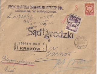 Poland 1946 Krakow Official Envelope uprated Official Postage