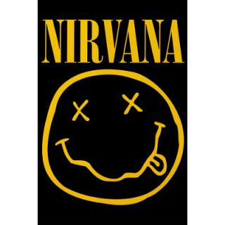 Nirvana Poster Smiley Face Kurt Cobain Nevermind Bleach