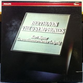 Kurt Masur Beethoven The 9 Nine Symphonies 6 LP Mint 416 274 1 Philips