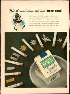 1942 Print Ad Keep Kool Cigarettes US Army Insignia Pass The Word Down