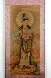 Scroll Wall Art Kwan Yin Goddess Kuan Guan Quan 35 R