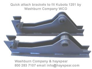 Kubota 1251 Attachment Brackets Pair by Washburn Co