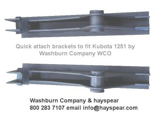 Kubota 1251 Attachment Brackets Pair by Washburn Co