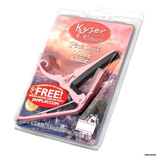 NEW KYSER PINK KG6K QUICK CHANGE 6 STRING ACOUSTIC GUITAR CAPO +FREE