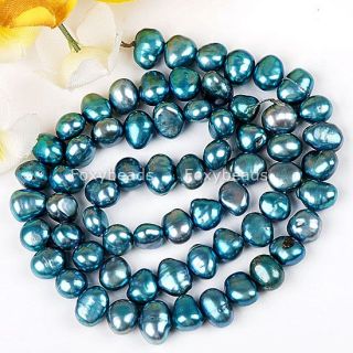 7mm Blue Cultured FW Pearl Nugget Jewelry Beads 15L