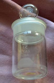 Vintage Tiny Miniature Glass Lab Bottle H8
