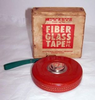 Vintage Lafayette Radio Leather Case Tape Measure Mint in Box