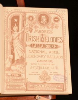 C1870 Moores Irish Melodies Lalla Rookh Songs and Ballads Illustrated