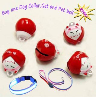 New DIY LED Pet Dog Safety Excess Fiber Collar Changeable Flashing