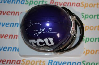 LaDainian Tomlinson Autographed TCU Mini Helmet San Diego Chargers PSA