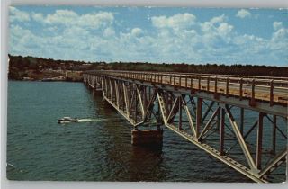 Postcard Upside Down Bridge Lake of Ozarks Missouri MO