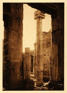 1926 Athens Propylaea Acropolis Columns Ionic Capital   ORIGINAL