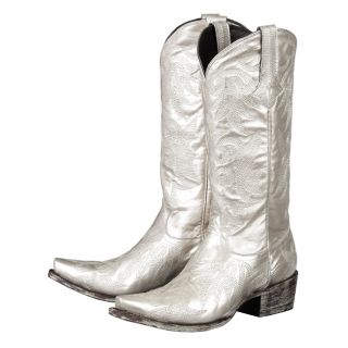 Lane Western Boots Womens Cowboy Wild Ginger Metallic Silver 31 E