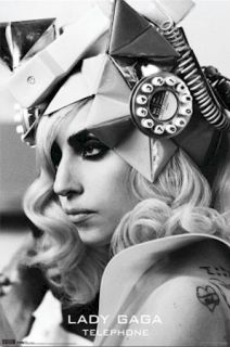 Music Poster 3 Set Lady Gaga Phone Pool Lips Lot
