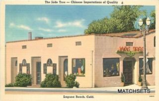 Laguna Beach California Jade Tree Chinese Restaurant Linen Postcard