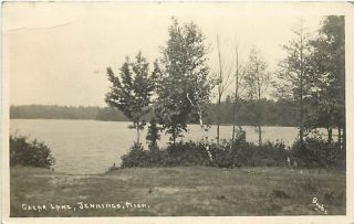 MI Jennings Clear Lake Real Photo mailed 1914 K50351