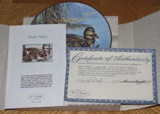 Bruce Langton Family Outing Duck Families 1st Plate COA