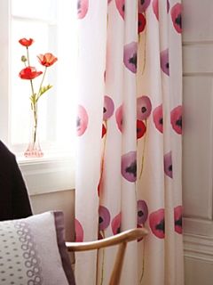 Sanderson Poppies curtains 66x72 in pink/lilac   