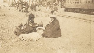 Bolivia La Paz Indian Women Railway Old Snapshot Photo 1910